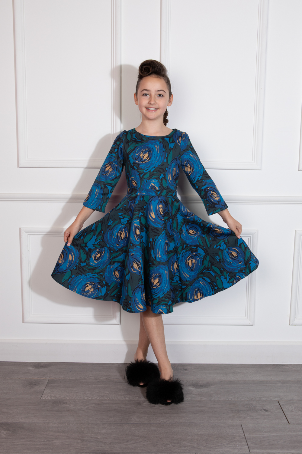 Delaney Floral Swing Dress in Kids